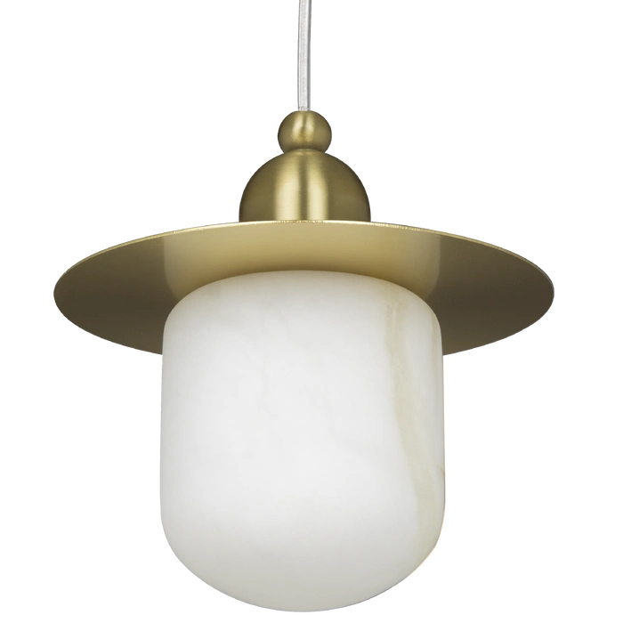 Volterra Shaded Single Pendant - Alabaster