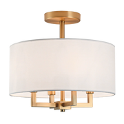 Lille 4/5Lt Semi-Flush Fitting - Brass/Nickel
