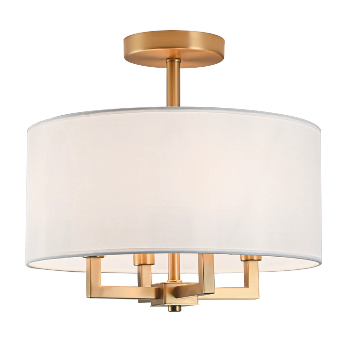 Lille 4/5Lt Semi-Flush Fitting - Brass/Nickel