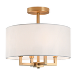 Lille 4/5Lt Semi-Flush Fitting - Brass/Nickel