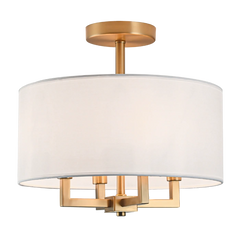 Lille 4/5Lt Semi-Flush Fitting - Brass/Nickel