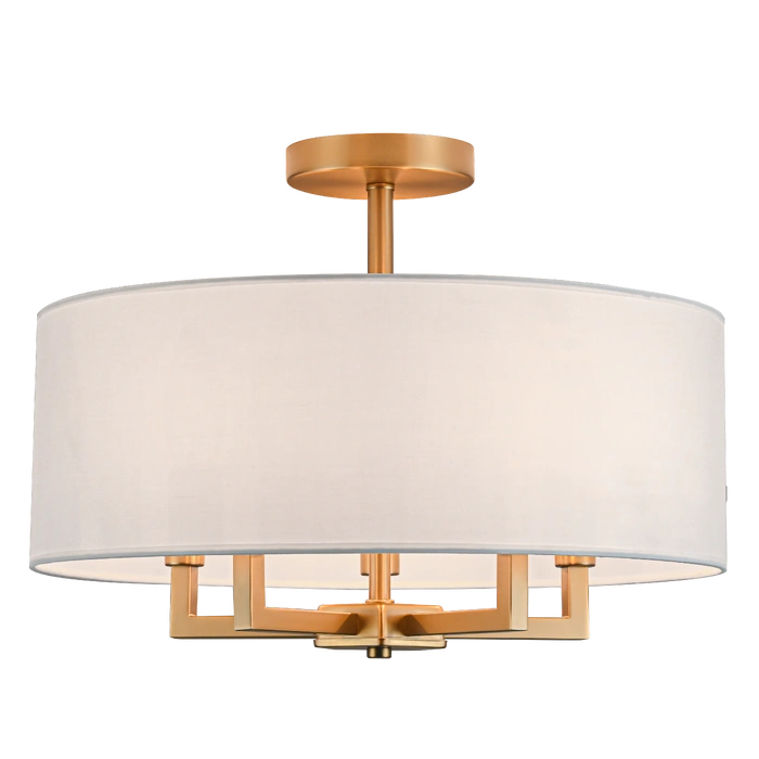 Lille 4/5Lt Semi-Flush Fitting - Brass/Nickel