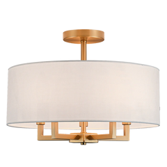 Lille 4/5Lt Semi-Flush Fitting - Brass/Nickel