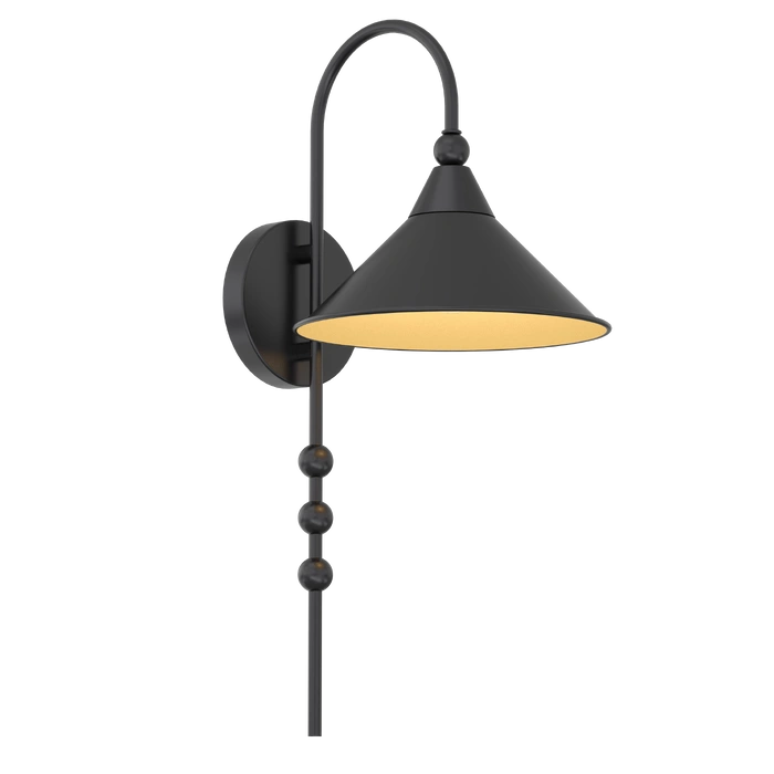 Ashford Wall Light- Gold/ Black Finishes