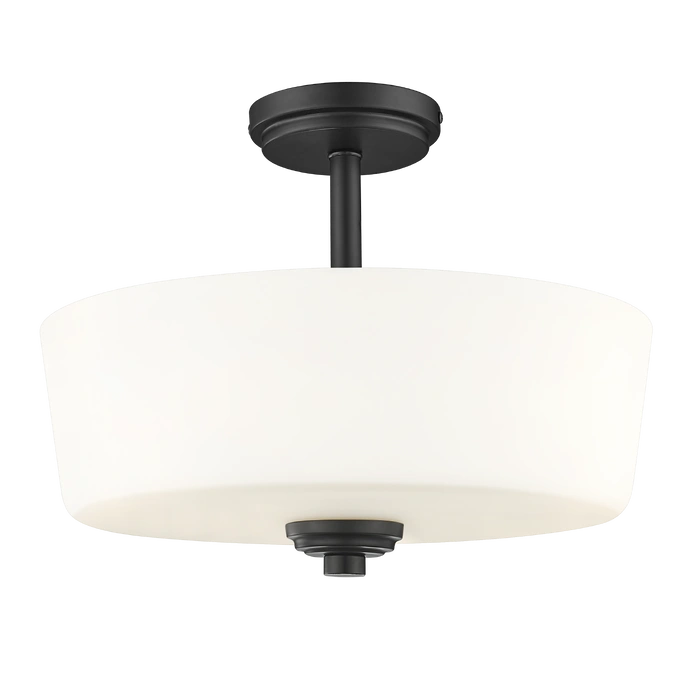 Aspen 3Lt Semi Flush Fitting - Black/Brass