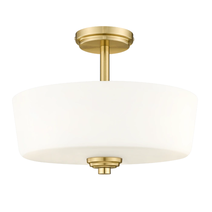 Aspen 3Lt Semi Flush Fitting - Black/Brass
