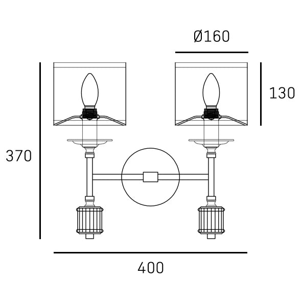 Sutton 2 Lt Wall Light- Various Finishes