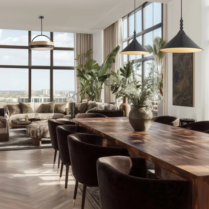 Ashford Pendant Light- Black/ Gold Finishes