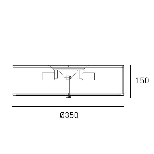 Concord 3/4lt Flush Ceiling Light- Brushed Brass