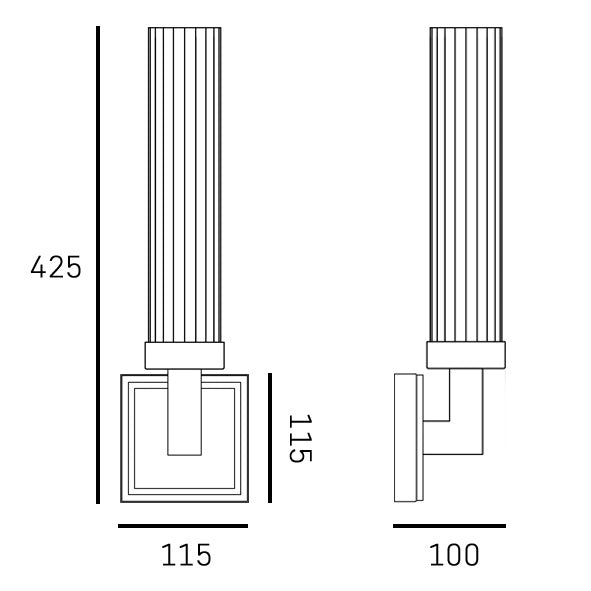 Quincy Wall Light- Black/ Nickel/ Brass Finishes