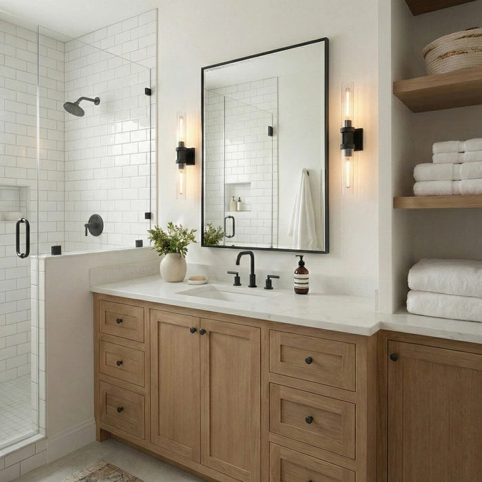 Quincy Wall Light- Nickel/ Brass/ Black Finishes