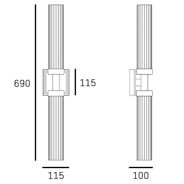 Quincy Wall Light- Nickel/ Brass/ Black Finishes