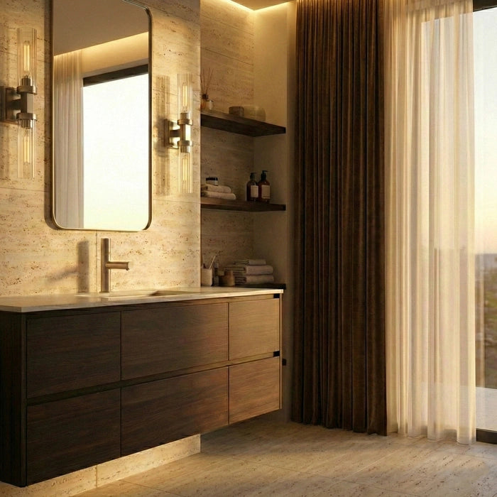Quincy Wall Light- Nickel/ Brass/ Black Finishes