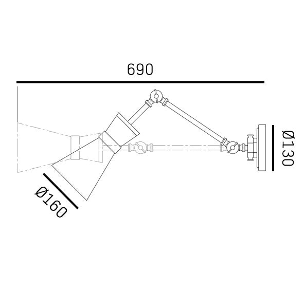 Page Wall Lamp- Brushed Brass/ Satin Nickel
