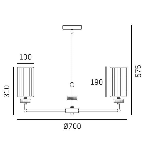 Haven Chandelier-  Brushed Brass