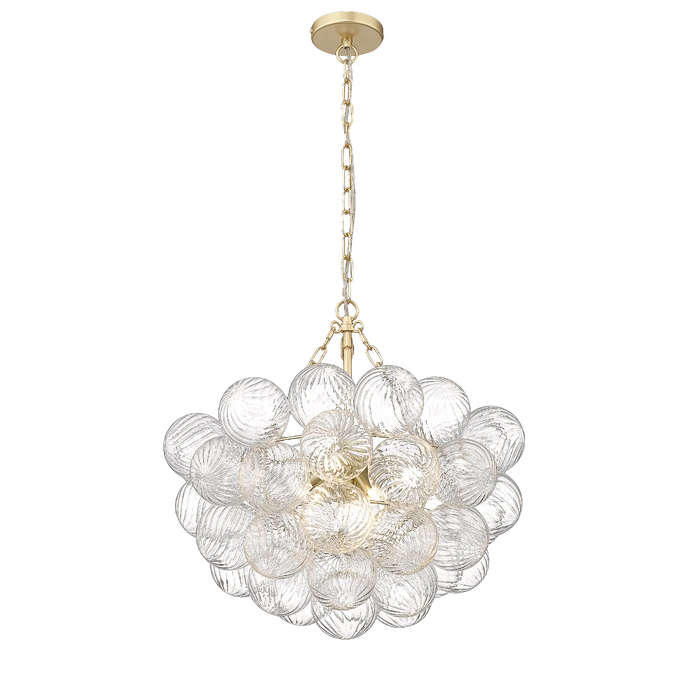 Aspen 7lt/13lt Hanging Light- Matt Gold w Glass