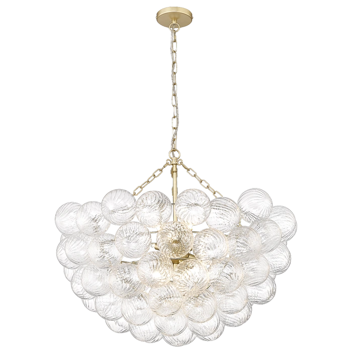 Aspen 7lt/13lt Hanging Light- Matt Gold w Glass
