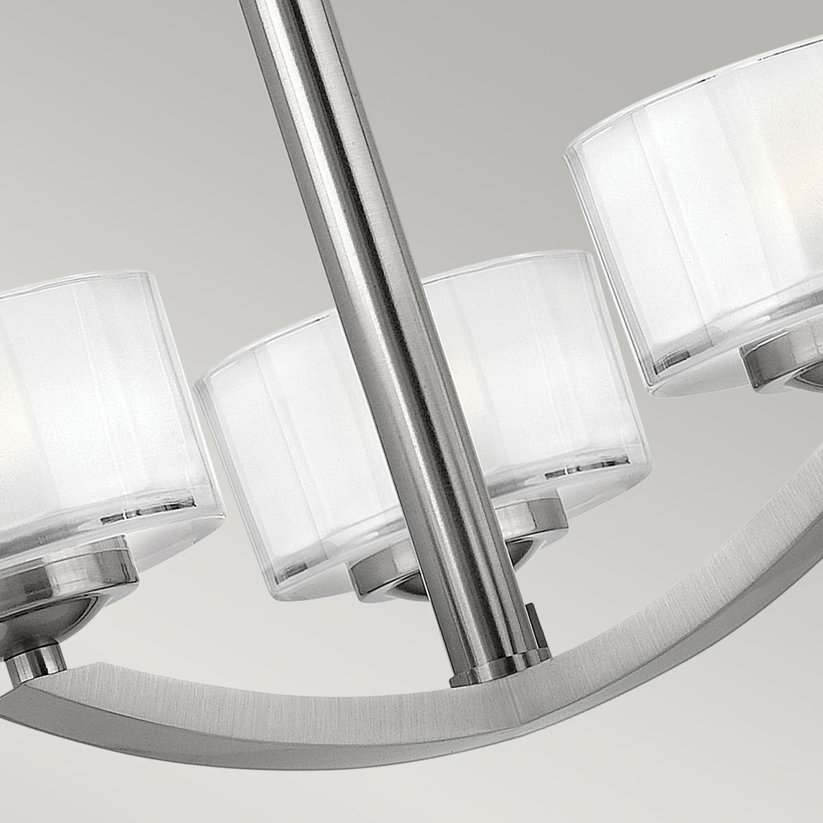 Meridian 3L Semi Flush Ceiling Light –  Brushed Nickel Finish - Cusack Lighting
