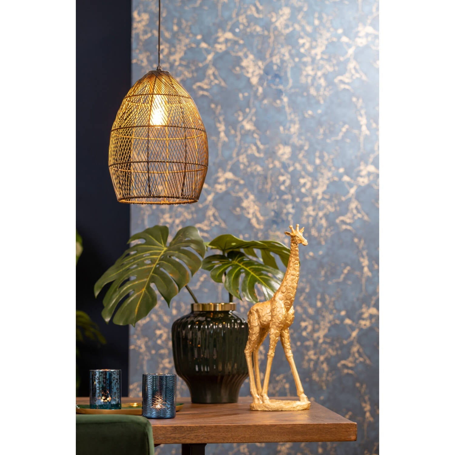 Meya Black Wire Pendant - Medium / Large