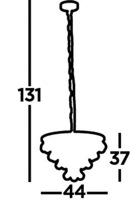 Michelle 4Lt Crystal Ceiling Light -  Chrome with Rain Drop Glass