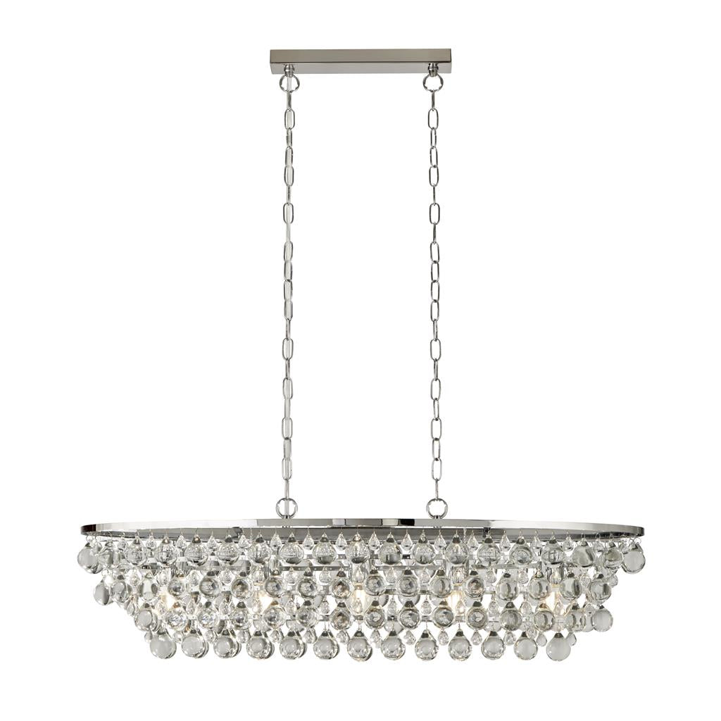 Michelle 5Lt Kitchen Light - Chrome Metal & Rain Drop Glass