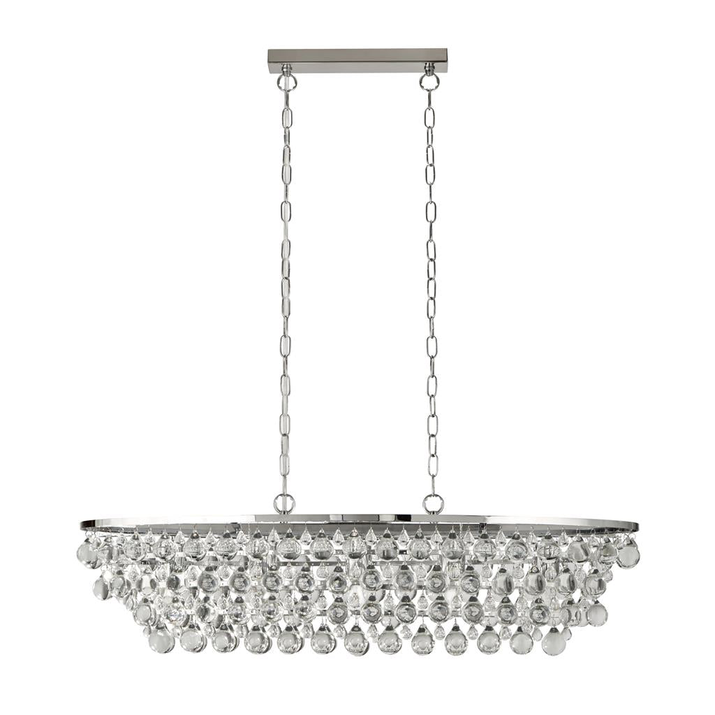 Michelle 5Lt Kitchen Light - Chrome Metal & Rain Drop Glass