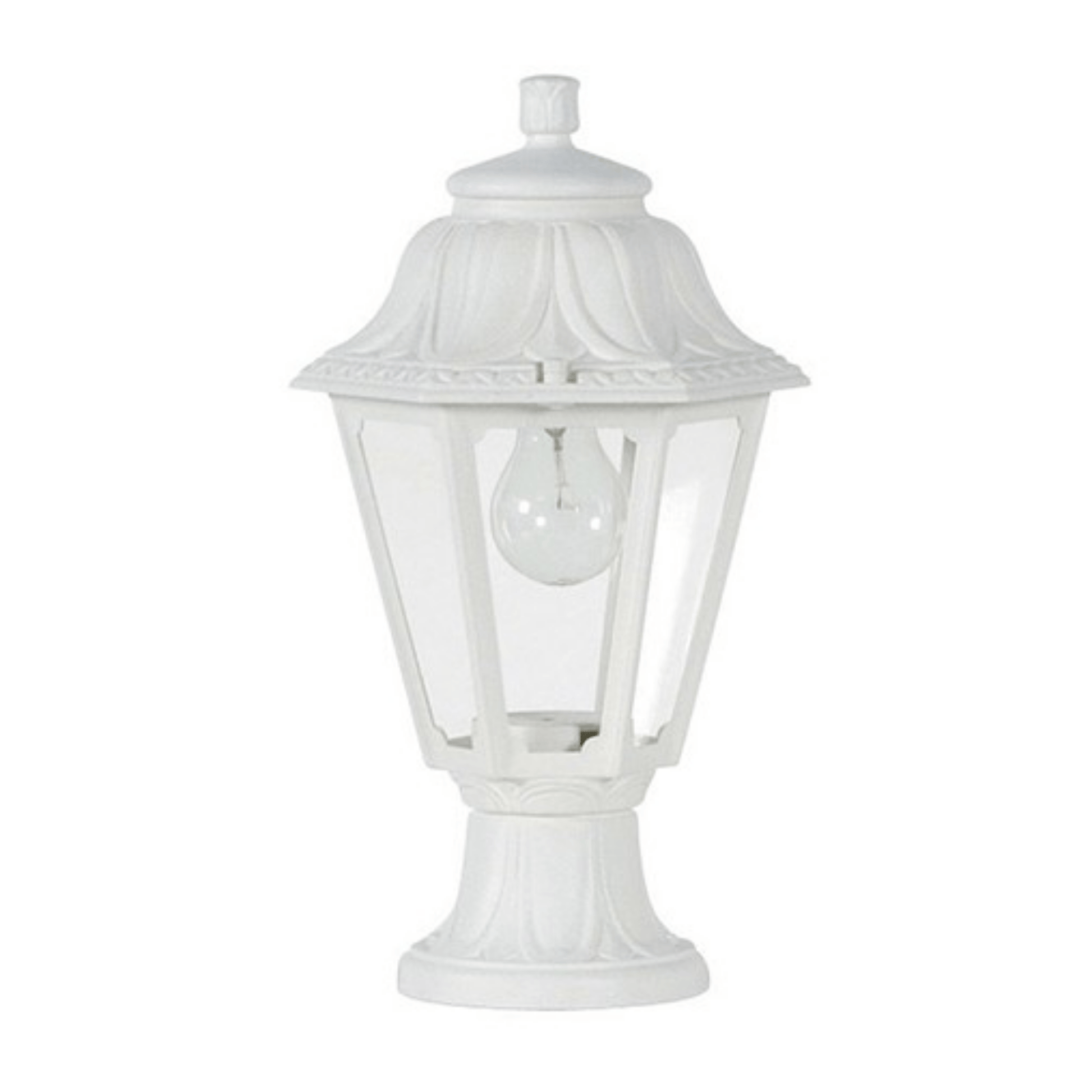 Mikrolot/Anna White Clear E27 Post Top Light - Cusack Lighting