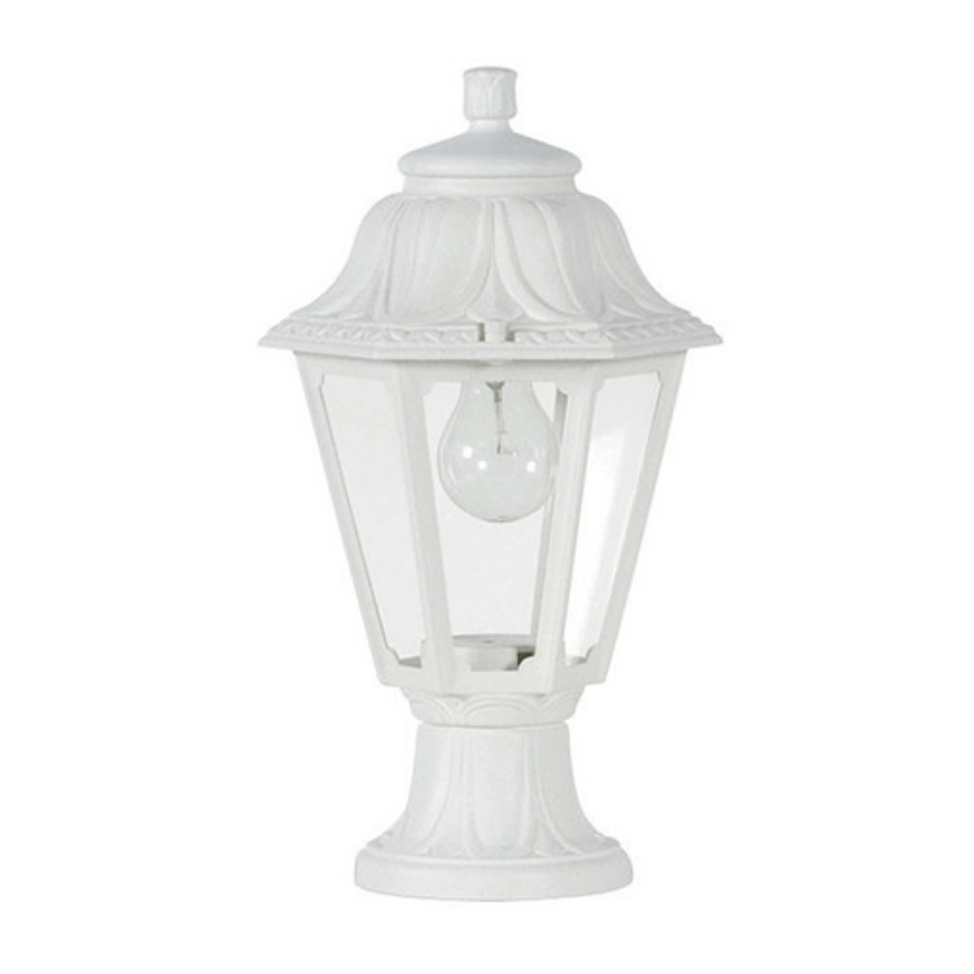 Mikrolot/Anna White Clear E27 Post Top Light - Cusack Lighting