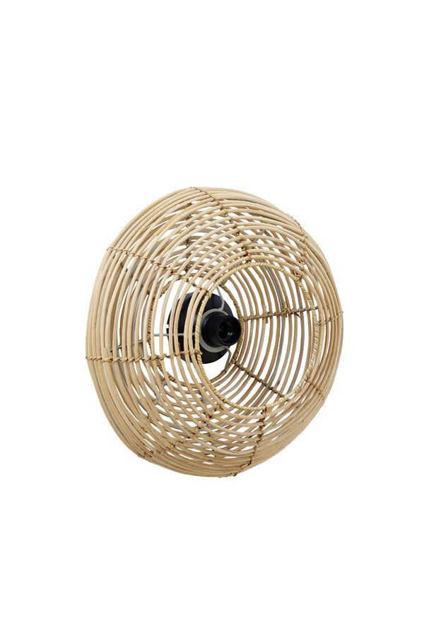 Milan Medium Wall Lamp - Natural Rattan Finish