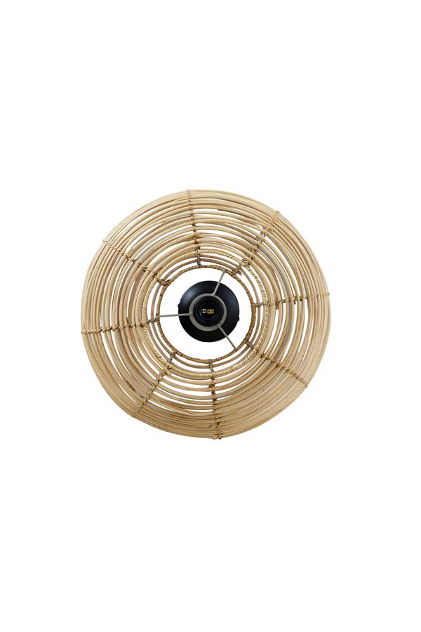 Milan Medium Wall Lamp - Natural Rattan Finish