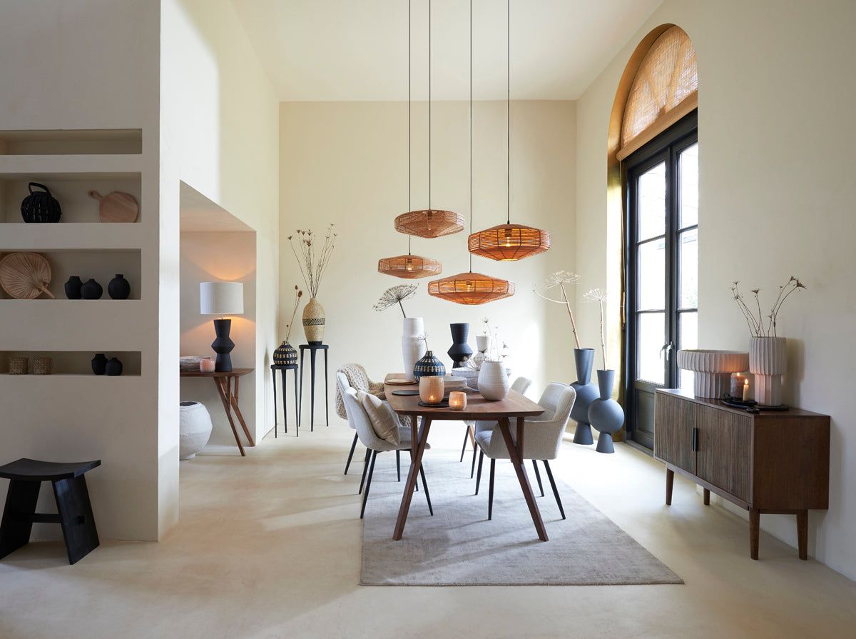 Milan Small/Medium/Large Hanging Lamp - Rattan Natural