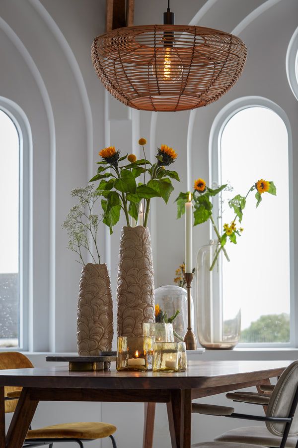 Milan Small/Medium/Large Hanging Lamp - Rattan Natural