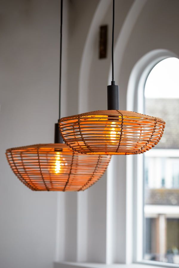 Milan Small/Medium/Large Hanging Lamp - Rattan Natural