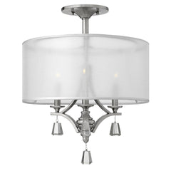 Mime 3L Semi Flush Ceiling Light – Brushed Nickel Finish