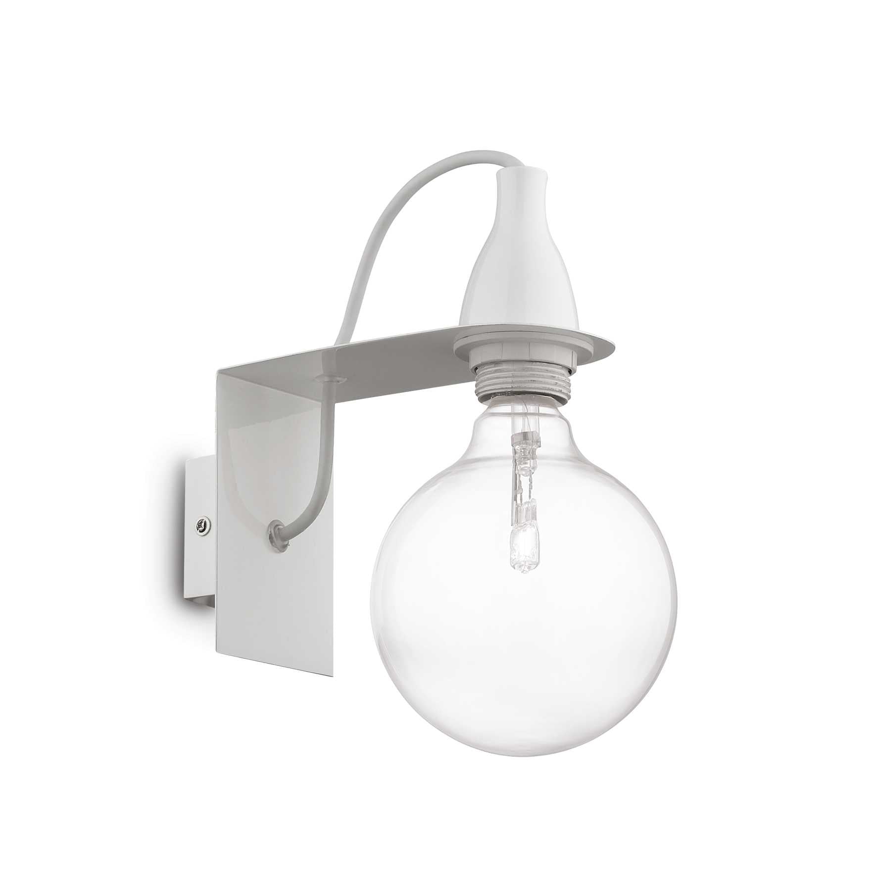 Minimal Wall Light Fitting - White/Chrome/Black Finish - Cusack Lighting