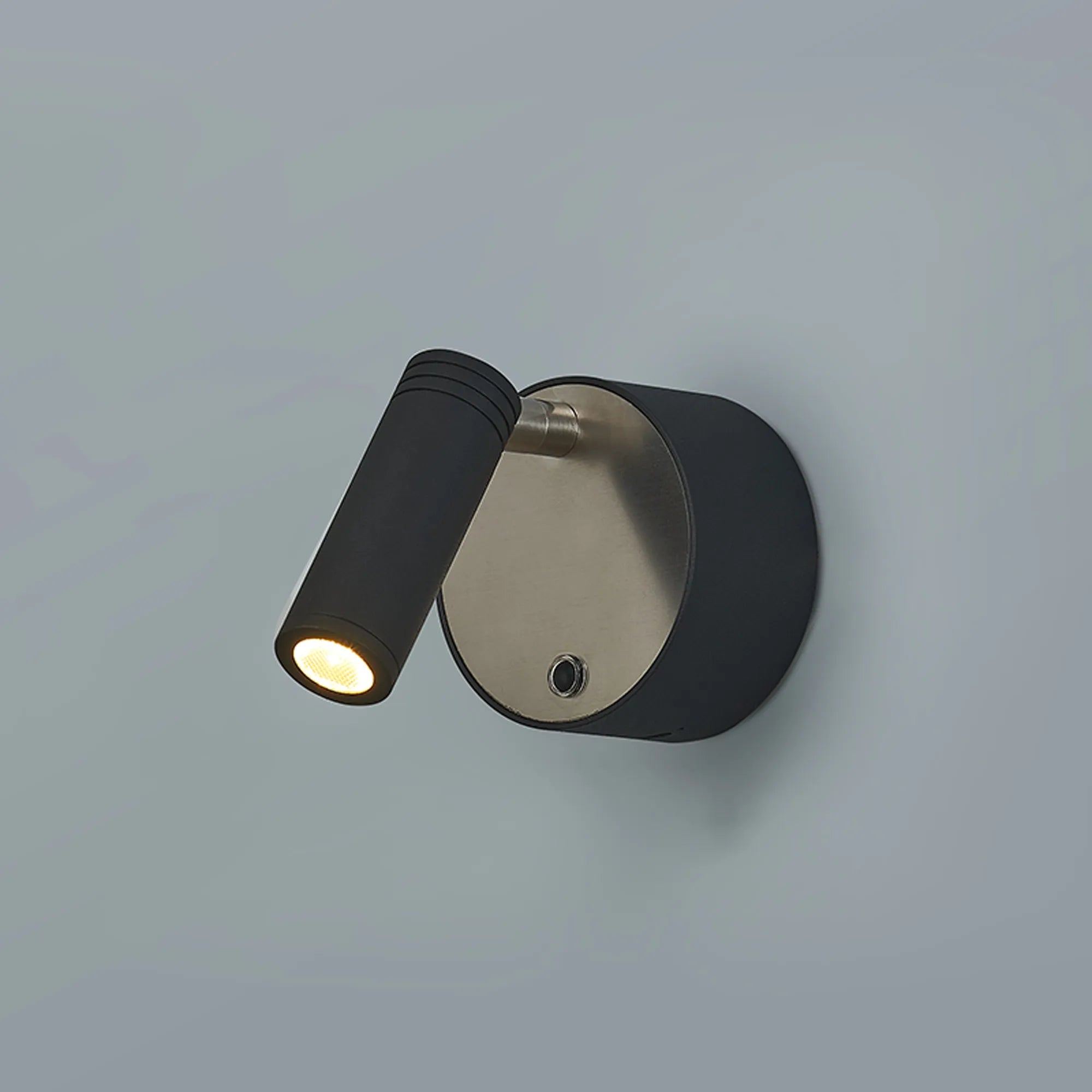 Marian Rechargeable Battery Operated Wall Light- Black/ White