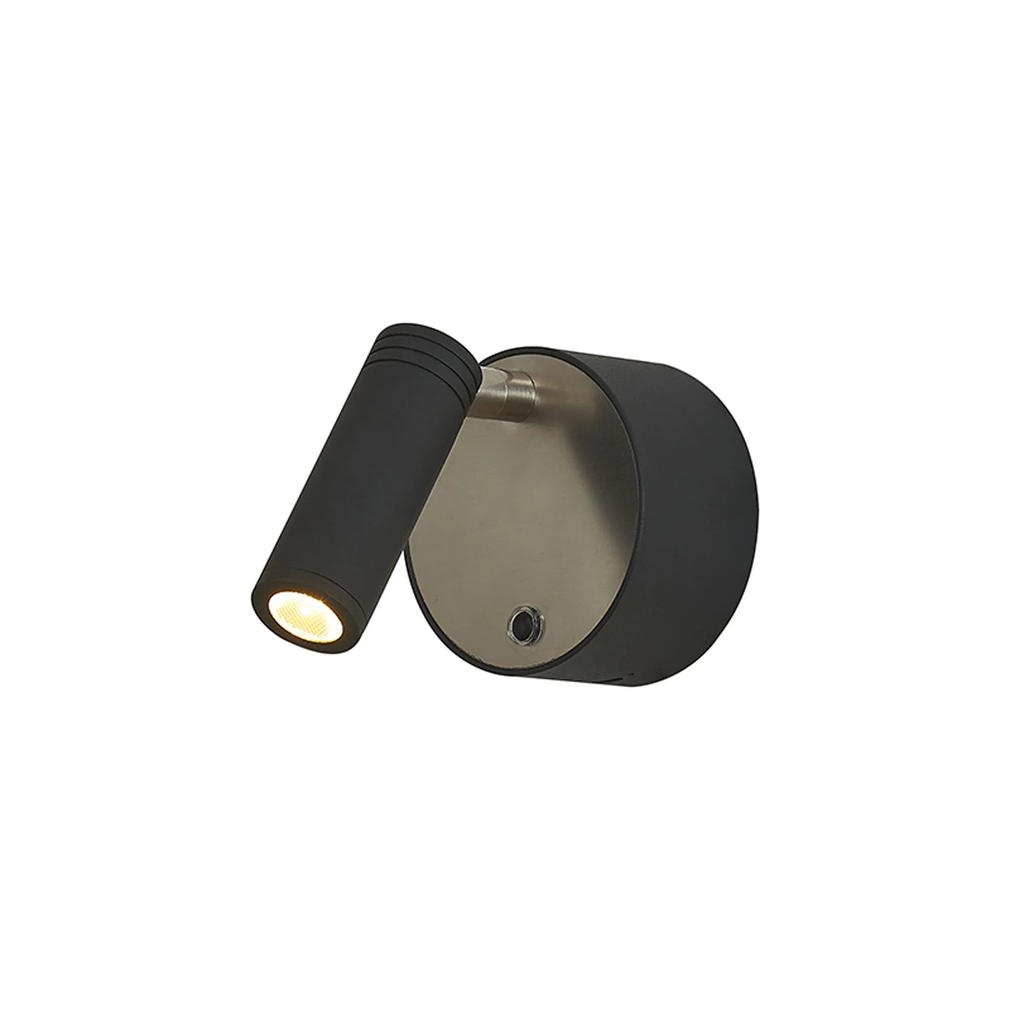 Marian Rechargeable Battery Operated Wall Light- Black/ White