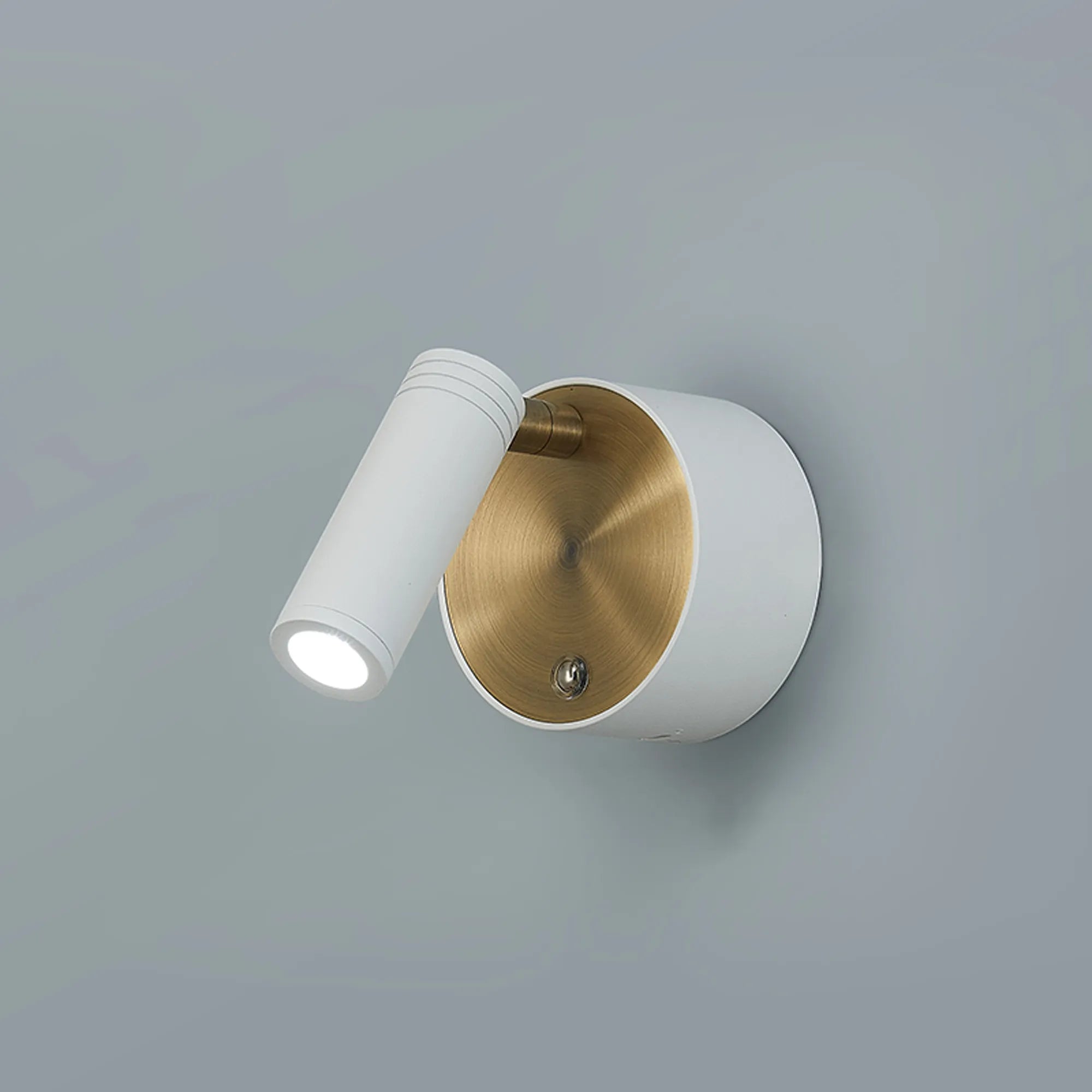 Marian Rechargeable Battery Operated Wall Light- Black/ White