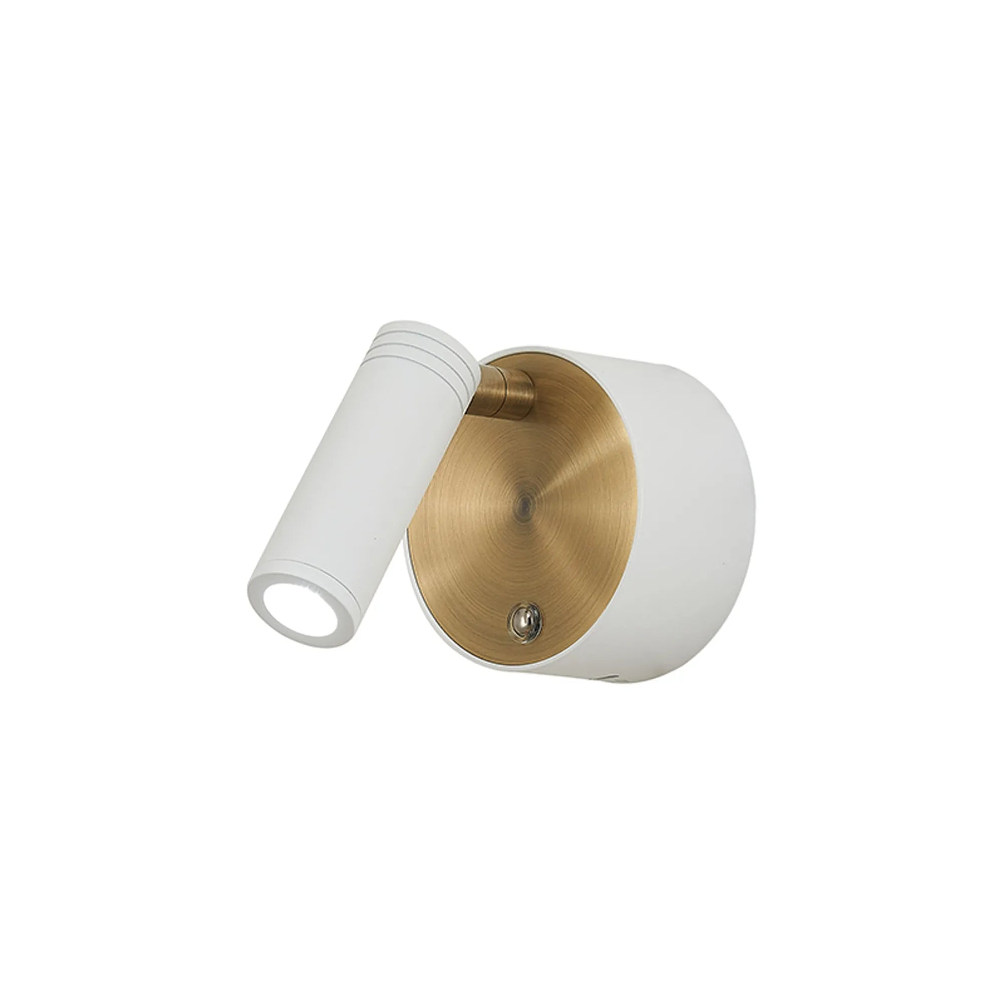 Marian Rechargeable Battery Operated Wall Light- Black/ White