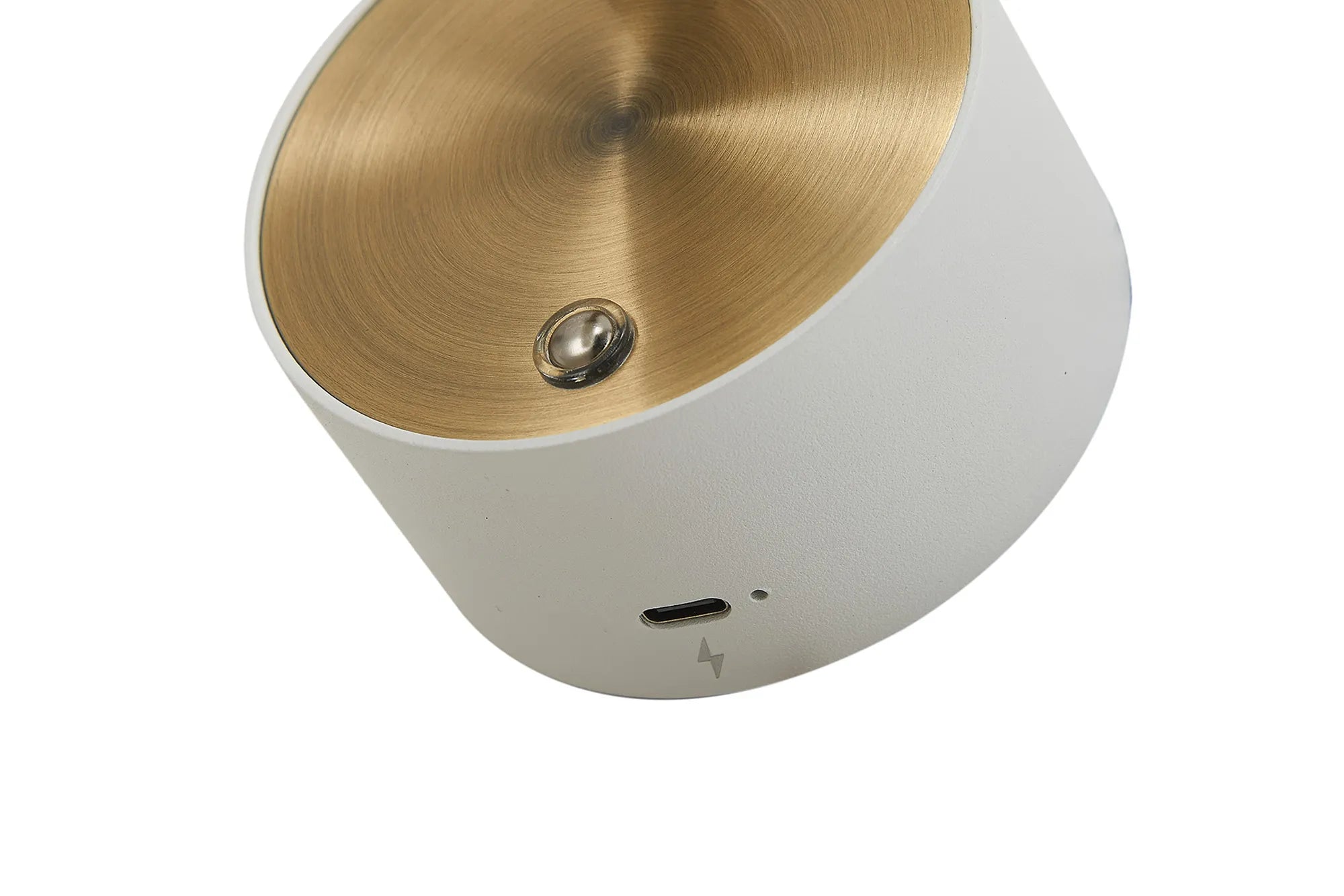 Marian Rechargeable Battery Operated Wall Light- Black/ White