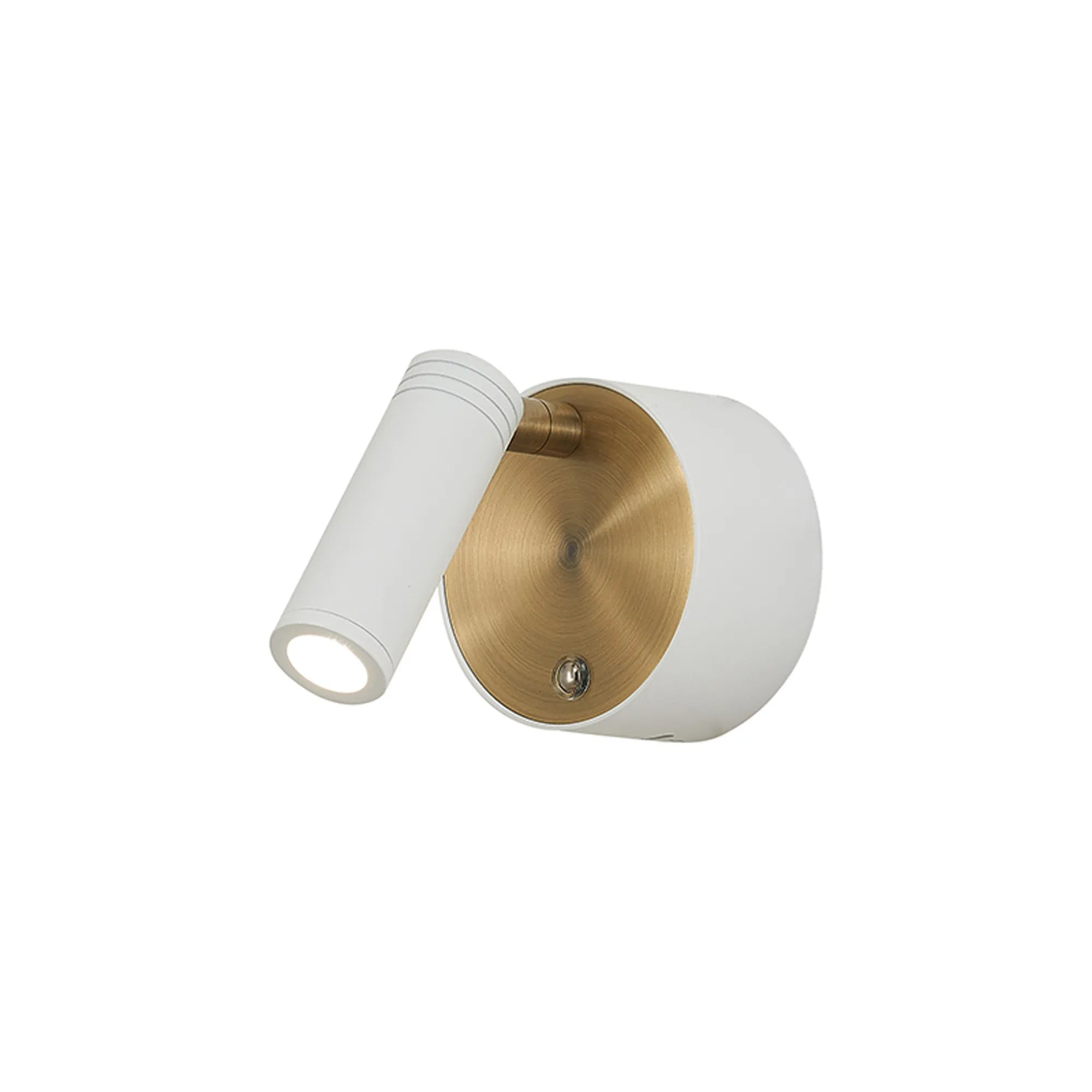 Marian Rechargeable Battery Operated Wall Light- Black/ White