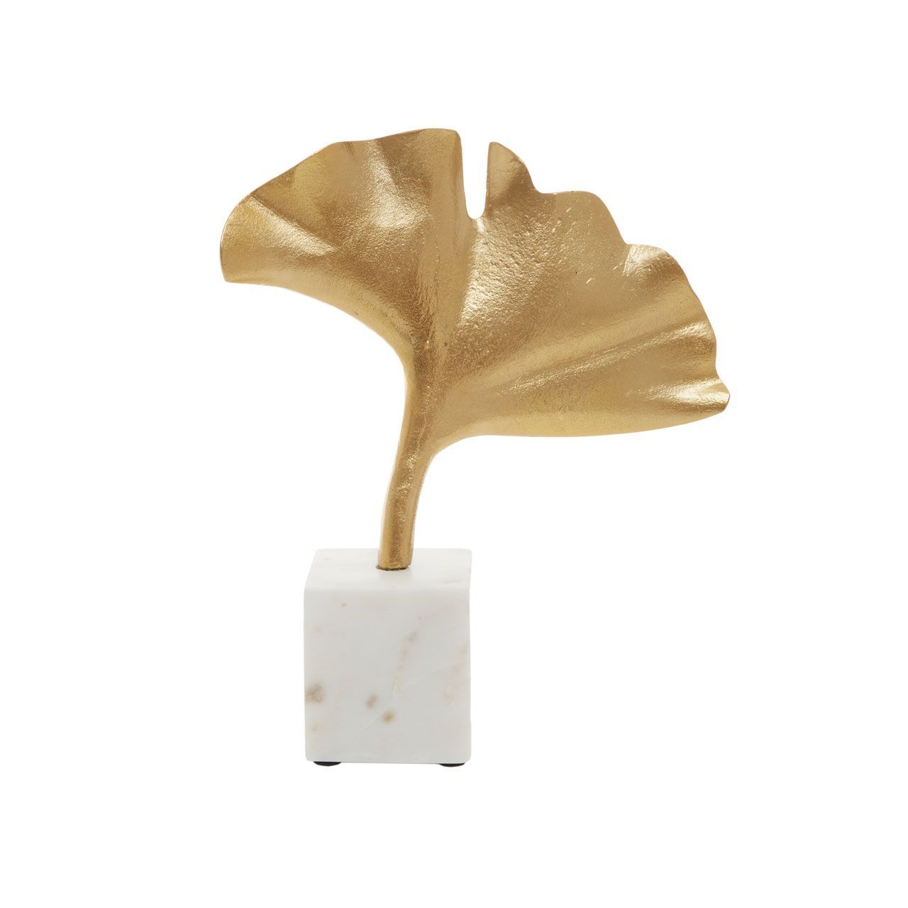 Mirano Ginkgo Sculpture with Marble Base- Gold Finish - Cusack Lighting