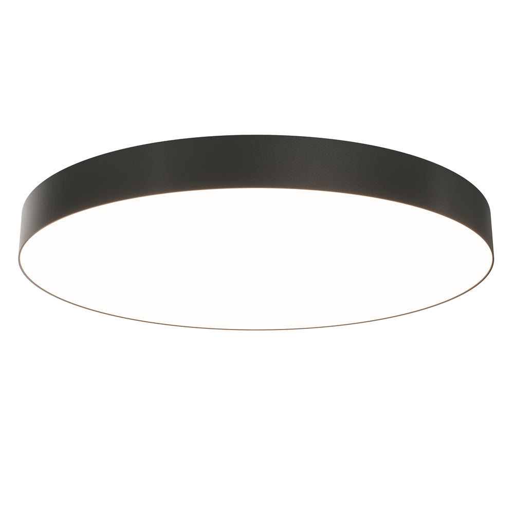 Zon LED Flush Ceiling Light - White/Black Finish