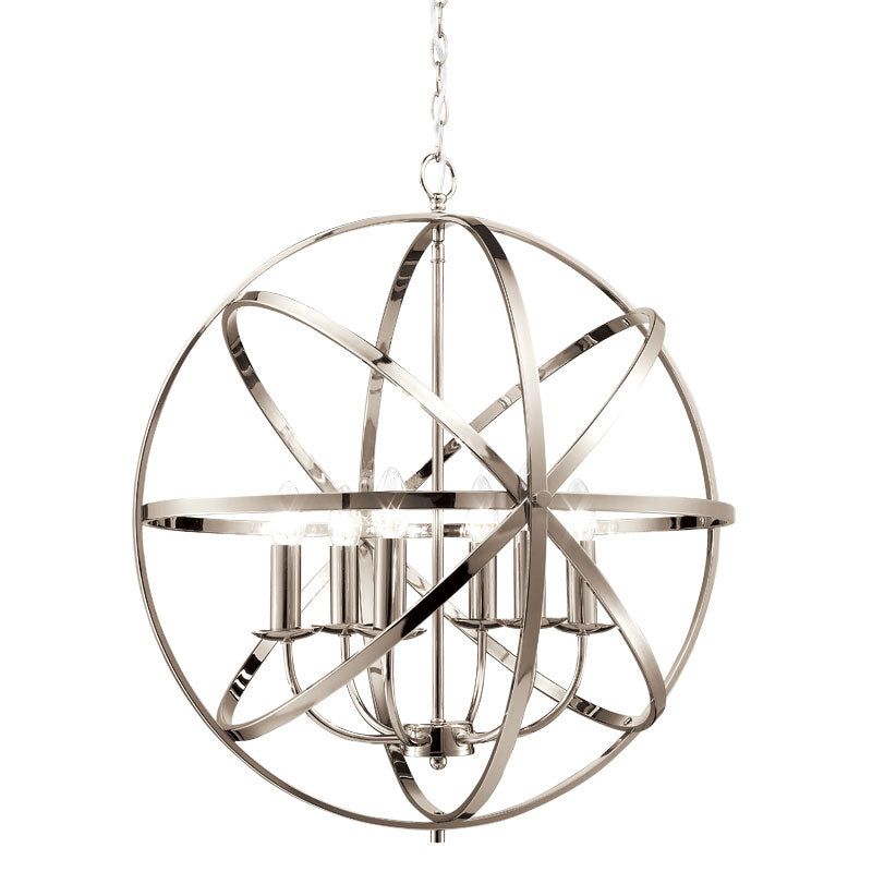 Moda 6Lt Centre Ceiling Light - Satin Nickel Finish