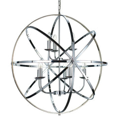 Moda 6/8Lt Centre Ceiling Light - Matt Brass/Satin Nickel/Antique Brass/Chrome Finish