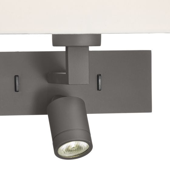 Modena Wall Light With LED In Bronze/Polished Chrome (Bracket Only)