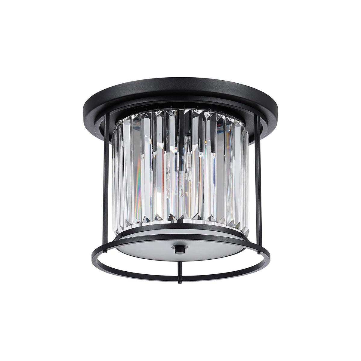 Massa Bathroom Flush Ceiling Light- Black, Polished Nickel, Gold Finishes