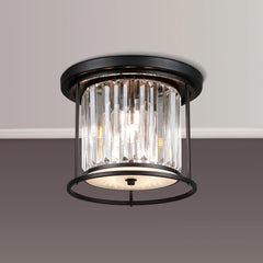 Massa Bathroom Flush Ceiling Light- Black, Polished Nickel, Gold Finishes