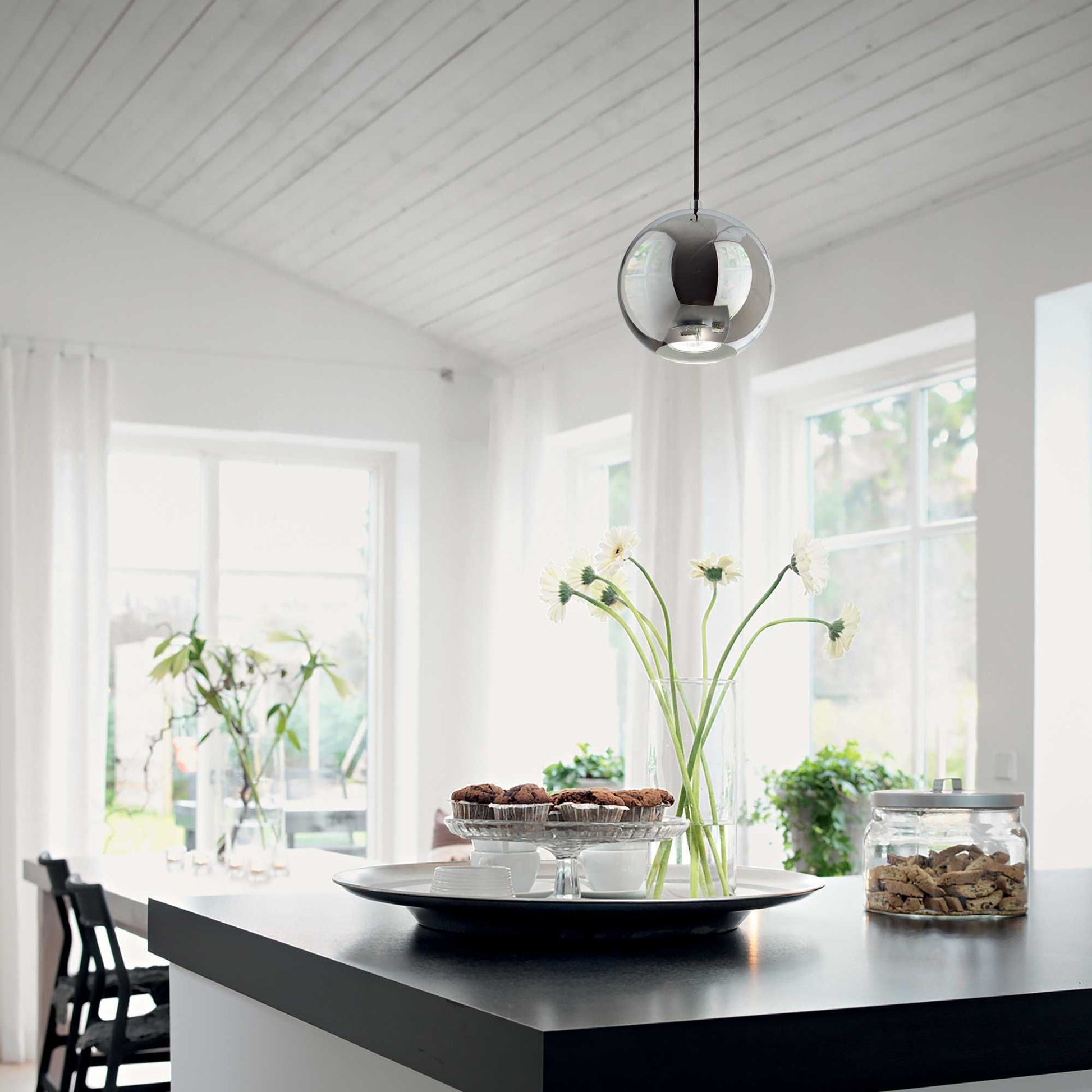 Mr jack sp1 small/Large Pendant Ceiling Light - Chrome Finish, IP20