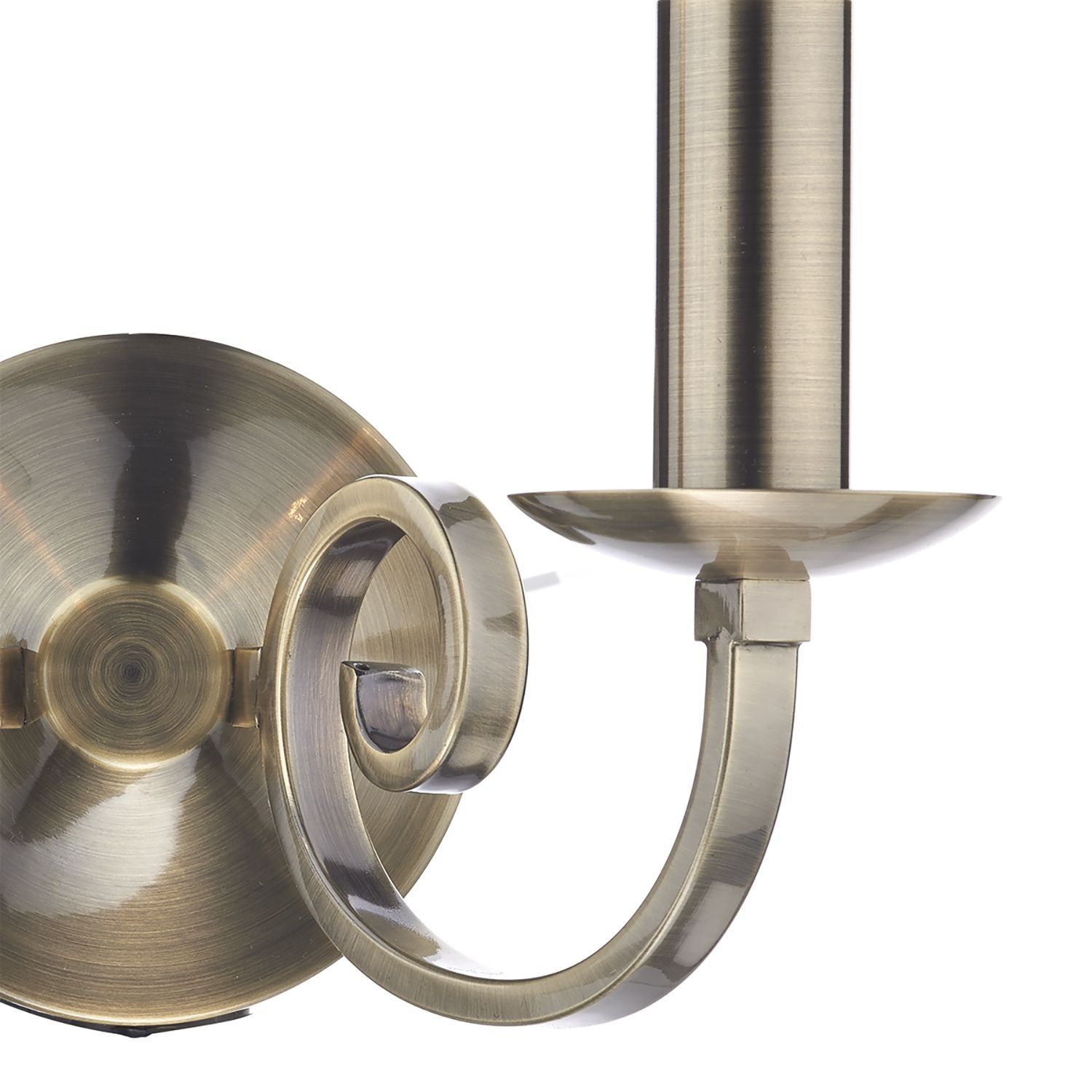 Dar Murray Double Wall Bracket Light - Antique Brass IP20